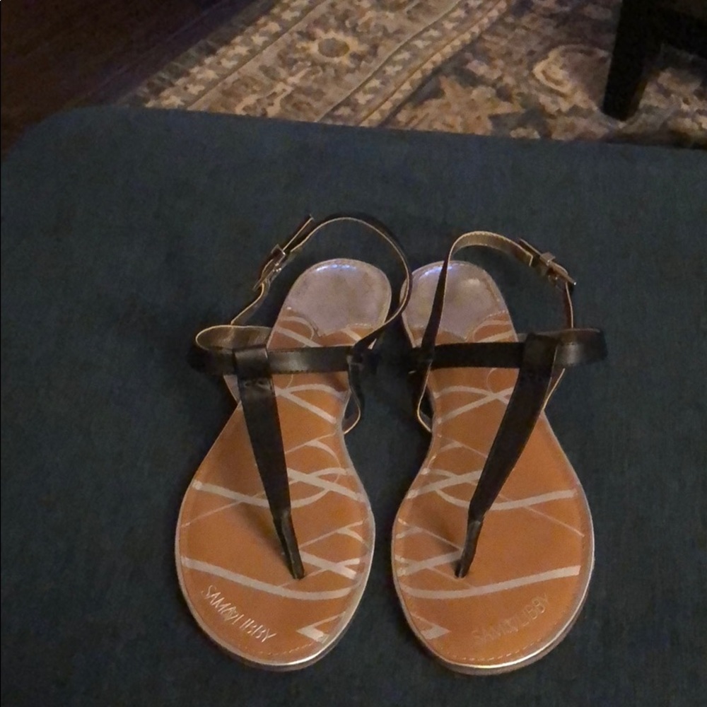 Black and silver sandals